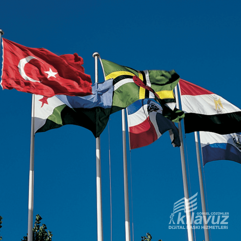 Horizontal National Staff Flags Flag Toplu Sipariş