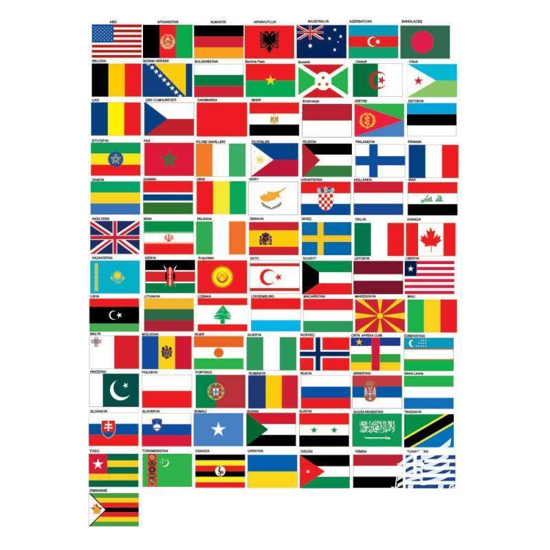 Ülke Bayrakları Bayrak Toplu Sipariş 2 Ülke Bayrakları Bayrak Toplu Sipariş 2
