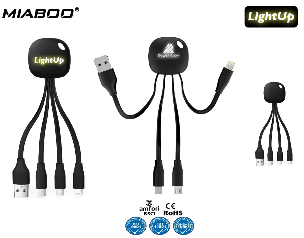 Miaboo Şarj & Data Kablo Seti – Işıklı Logo Baskı Powerbank Toplu Sipariş Miaboo Şarj & Data Kablo Seti – Işıklı Logo Baskı Powerbank Toplu Sipariş