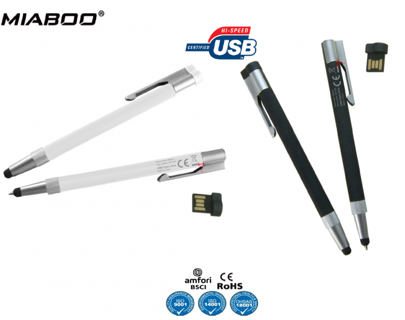 Miaboo Touch Enabled Ballpoint Pen USB Memory 16 GB Usb Flash Bellek Toplu Sipariş